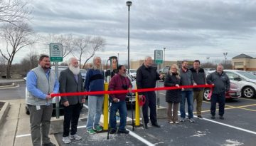 Photo of charger ribbon-cutting event, Fairborn, Ohio