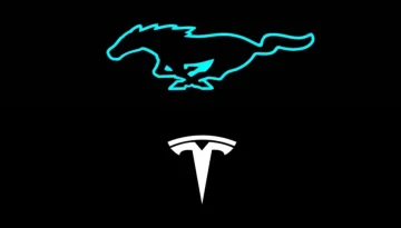 Tesla and Mustang logos