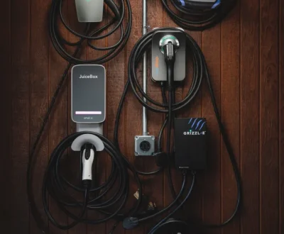 Photo of selection of EV chargers